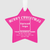 Zakelijke kerstroze ster Acrylversiering Ornament (voorkant)
