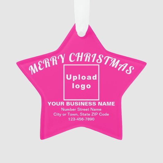 Zakelijke kerstroze ster Acrylversiering Ornament (voorkant)