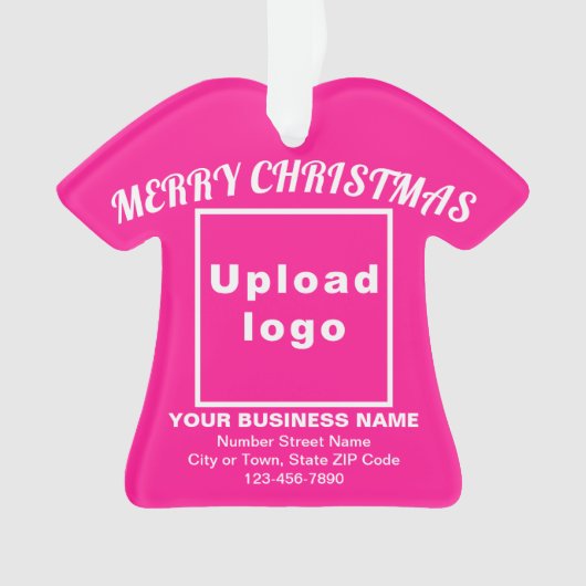 Zakelijke kerstroze T-Shirt vorm Acryl Ornament (voorkant)