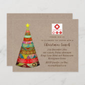 Zakelijke Kerstuitnodiging (LOGO TOEVOEGEN) Rustie (Voorkant / Achterkant)