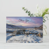 Zakelijke kerstvakantie Schilderachtig bedankkaart (Staand voorkant)