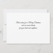 Zakelijke kerstvakantie Schilderachtig bedankkaart (Achterkant)