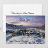 Zakelijke kerstvakantie Schilderachtig bedankkaart (Voorkant / Achterkant)