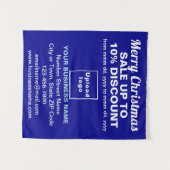 Zakelijke kerstverkoop op Blue Tapestry Wandkleed (Voorkant (horizontaal))