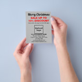 Zakelijke kerstverkoop op Grey Flyer (Hand)