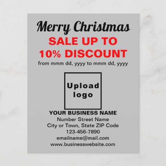 Zakelijke kerstverkoop op Grey Flyer (Voorkant)