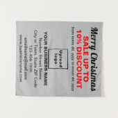Zakelijke kerstverkoop op grijs tapijt wandkleed (Voorkant (horizontaal))
