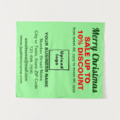 Zakelijke kerstverkoop op licht groen tapijt wandkleed (Voorkant (horizontaal))