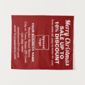 Zakelijke kerstverkoop op rode wandtapijt wandkleed (Voorkant (horizontaal))