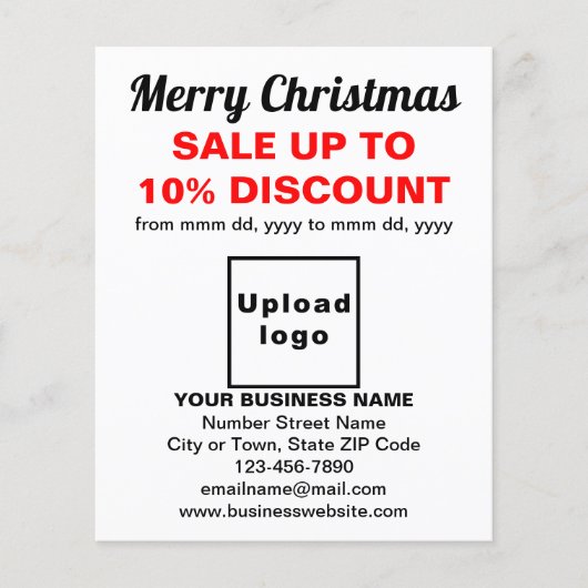 Zakelijke kerstverkoop op White Flyer (Voorkant)