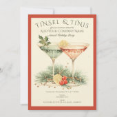 Zakelijke Kerstverlichting Kantoor Vakantie Cockta Kaart (Voorkant)