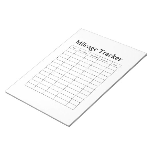 Zakelijke kilometer tracker  notitieblok (Schuin)