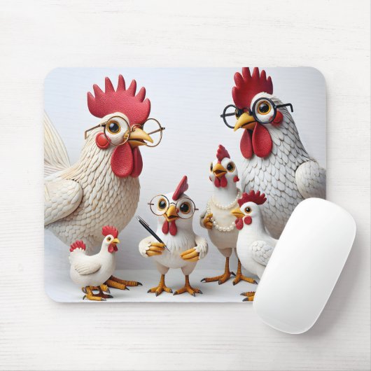 Zakelijke Kippen Muismat (Met muis)