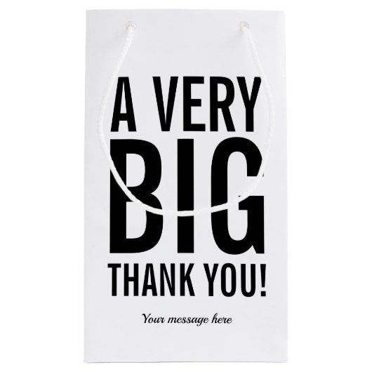 Zakelijke klant en werknemer bedanken u cadeautass klein cadeauzakje (Achterkant)