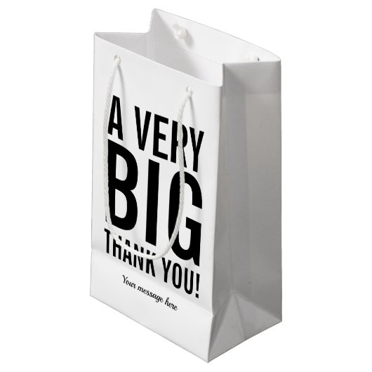 Zakelijke klant en werknemer bedanken u cadeautass klein cadeauzakje (Voorkant Gekanteld)