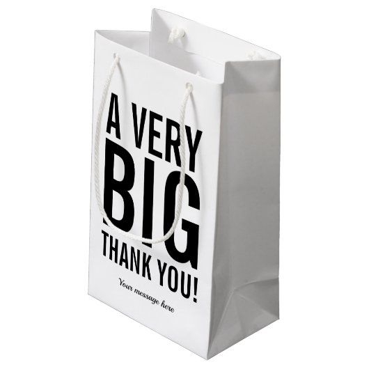 Zakelijke klant en werknemer bedanken u cadeautass klein cadeauzakje (Achterkant Gekanteld)