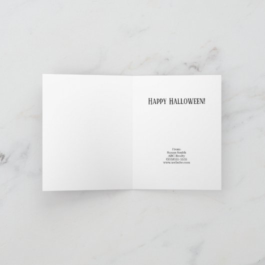 Zakelijke klant Halloween Kaart (Binnen)