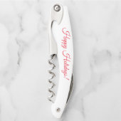Zakelijke klant kerstcadeauwijn flesopener kurkentrekker (Voorkant)