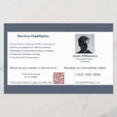 Zakelijke klanten & Fitness Personal Trainer Flyer (Achterkant)