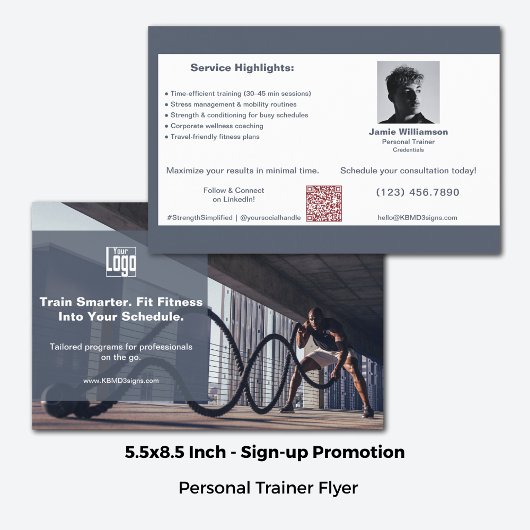 Zakelijke klanten & Fitness Personal Trainer Flyer