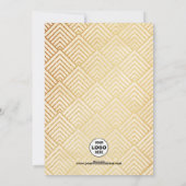 Zakelijke klanten met een groet, elegant Gold Scri Feestdagenkaart (Achterkant)