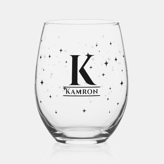 Zakelijke klanten monogram Bulk geschenken Stemles Wijnglas Zonder Voet (Voorkant)