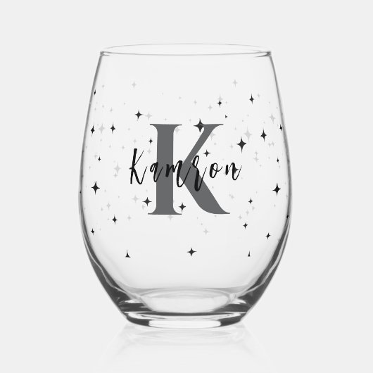 Zakelijke klanten monogram Bulkgeschenken Wijnglas Zonder Voet (Voorkant)