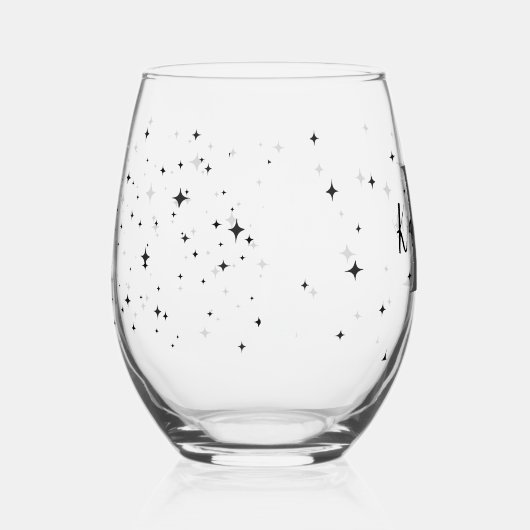 Zakelijke klanten monogram Bulkgeschenken Wijnglas Zonder Voet (Rechts)