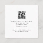 Zakelijke klantenkaart QR-code Eenvoudig Vierkante Visitekaartje (Achterkant)