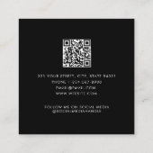 Zakelijke klantenkaart QR-code Eenvoudig Vierkante Visitekaartje (Achterkant)