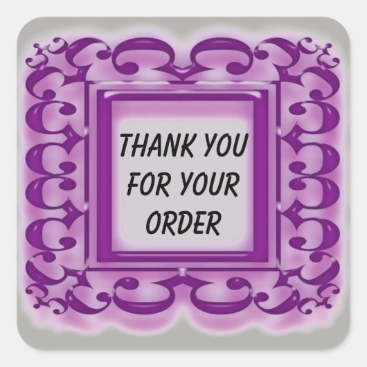 Zakelijke klantwaardering voor bestelling Bedankt Vierkante Sticker (Voorkant)
