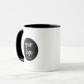 Zakelijke koffiemok met eigen logo mok (Voorkant links)