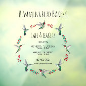 Zakelijke Kolibriekrans Raamsticker (Vel 3)