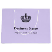 Zakelijke koninklijke kroon paars groot cadeauzakje (Voorkant)
