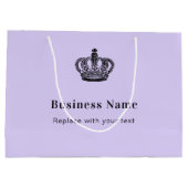 Zakelijke koninklijke kroon paars groot cadeauzakje (Achterkant)