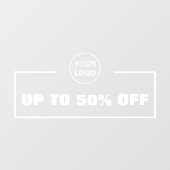 Zakelijke korting en bedrijfslogo raamsticker (Vel)