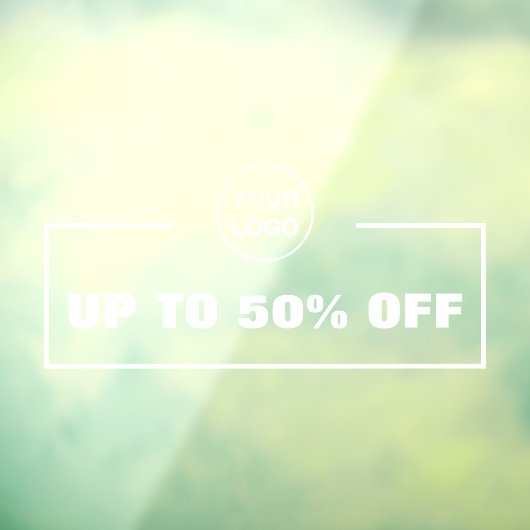 Zakelijke korting en zakelijke Logo Raamsticker (Vel 3)