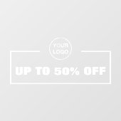 Zakelijke korting en zakelijke Logo Raamsticker (Vel)