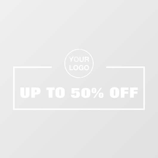 Zakelijke korting en zakelijke Logo Raamsticker (Vel)