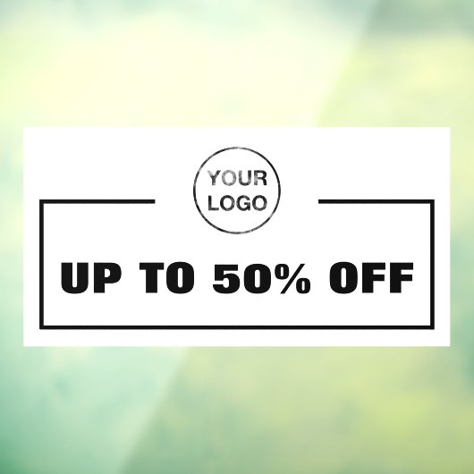 Zakelijke korting en zakelijke Logo Raamsticker (Vel 3)