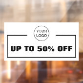 Zakelijke korting en zakelijke Logo Raamsticker (Vel 2)