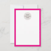 ZAKELIJKE KORTING moderne balpen heet roze Bedankkaart (Achterkant)