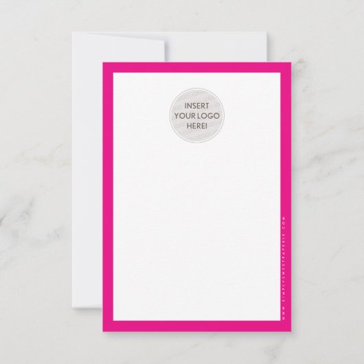 ZAKELIJKE KORTING moderne balpen heet roze Bedankkaart (Achterkant)