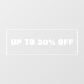 Zakelijke korting raamsticker (Vel)