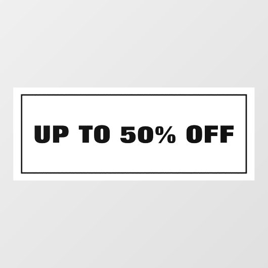 Zakelijke korting raamsticker (Vel)