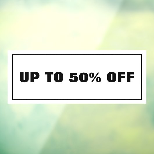 Zakelijke korting raamsticker (Vel 3)