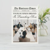 Zakelijke krant Sjabloon, krant Kaart (Staand voorkant)