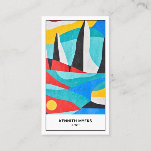 Zakelijke kunst Abstract | Minimalistisch Visiteka Visitekaartje (Achterkant)