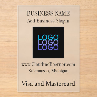 Zakelijke kunstenaar Ambachtsman Upload Logo Acryl Uitnodigingen