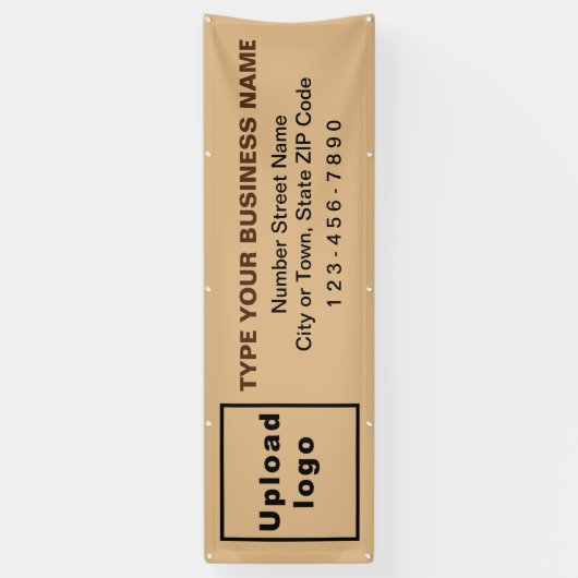Zakelijke, langwerpige, bruine banner (Verticaal)